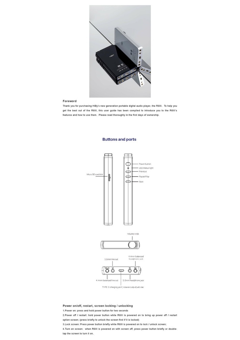 HiBy R6III quick start guide