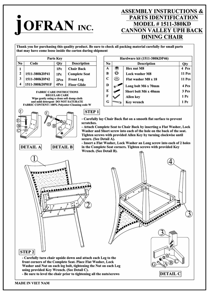 Jofran 1511-380KD User manual