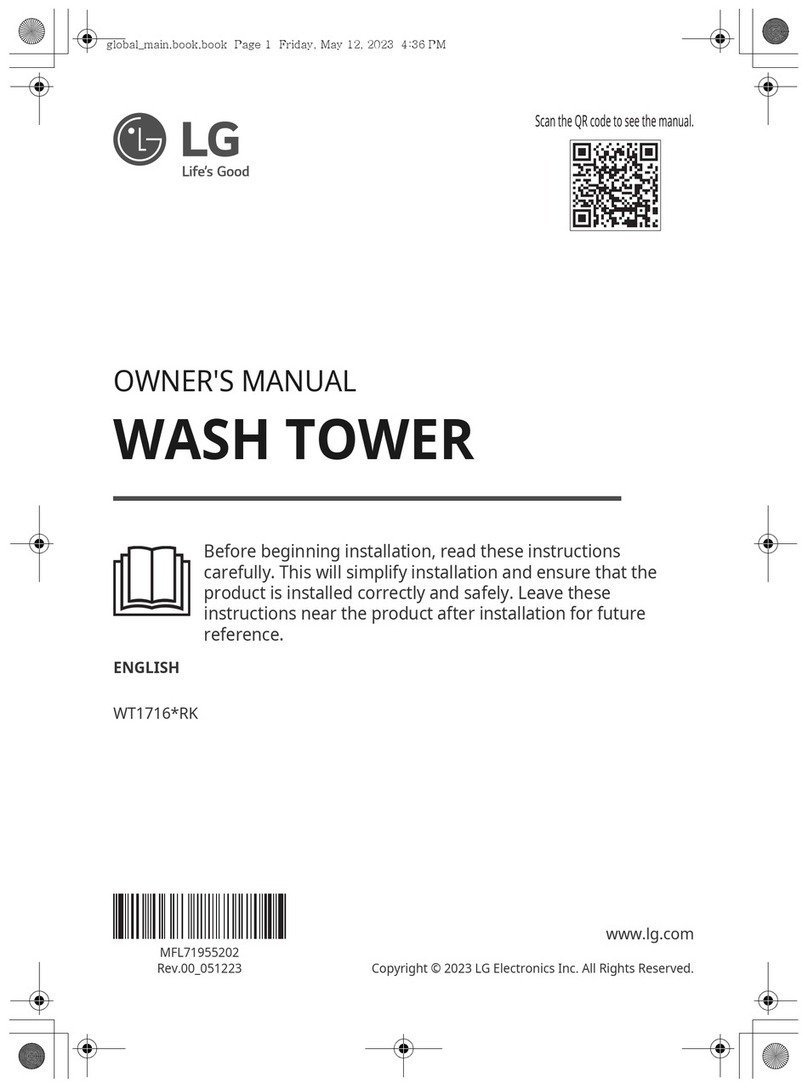LG WASH TOWER WT1716 RK Series User manual