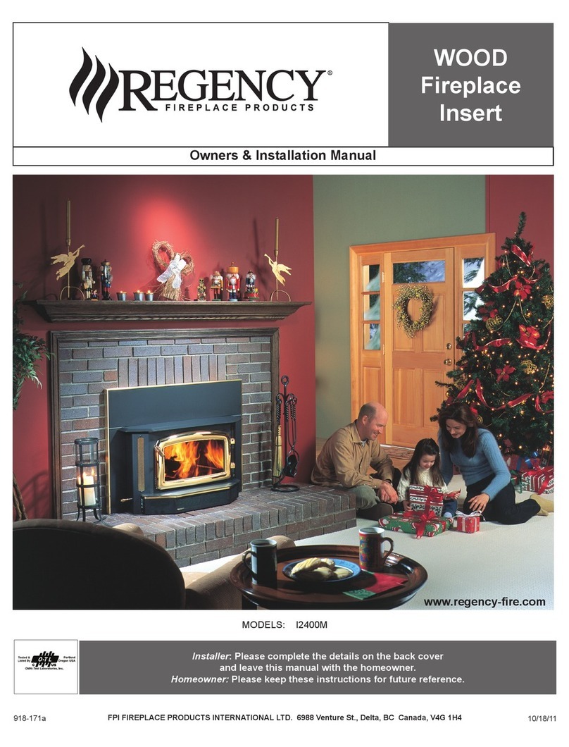 Regency Fireplace Products I2400M Owners & installation manual