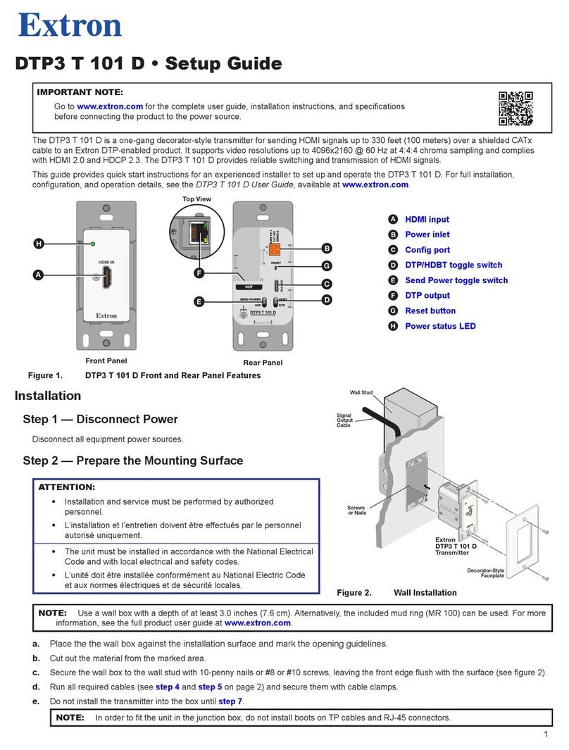 Extron electronics DTP3 T 101 D User manual