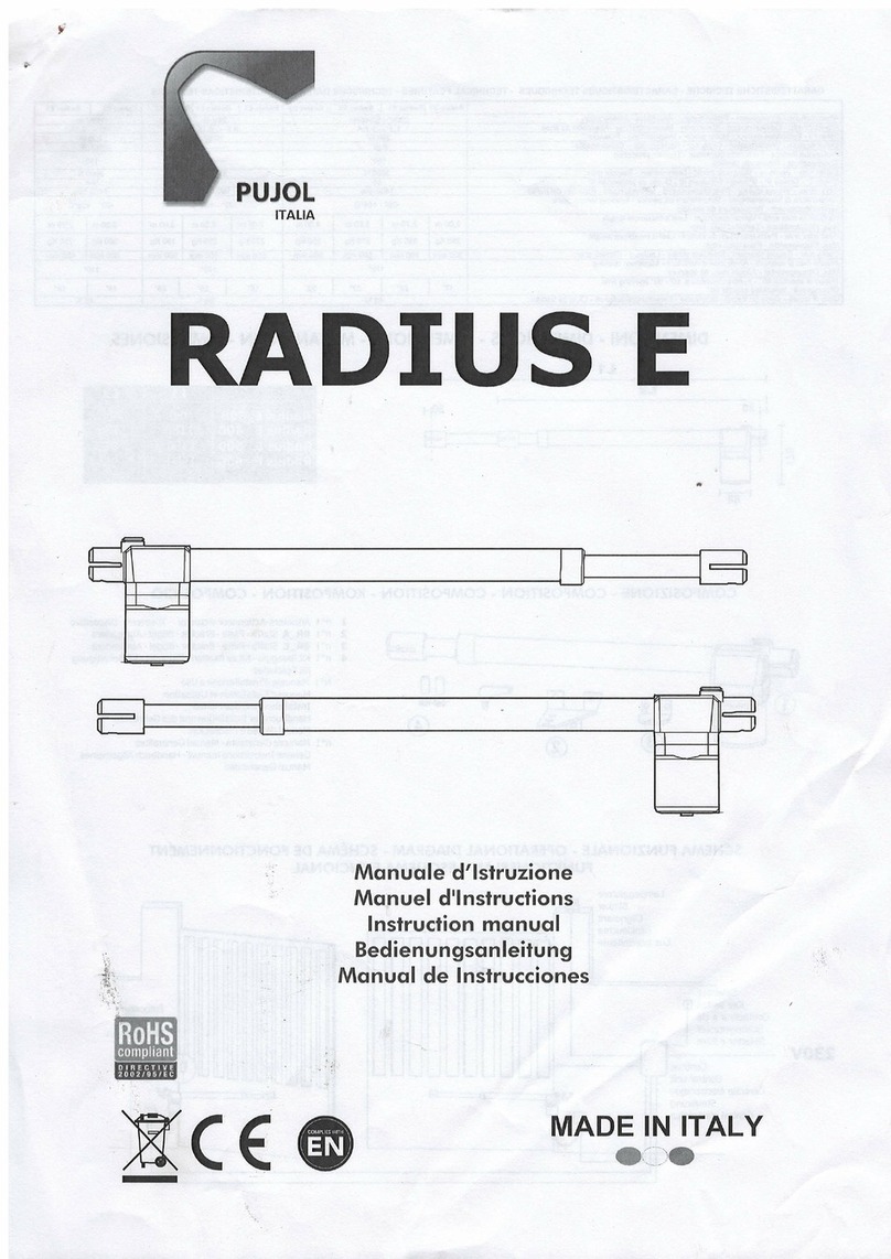 Pujol RADIUS E3 instruction manual