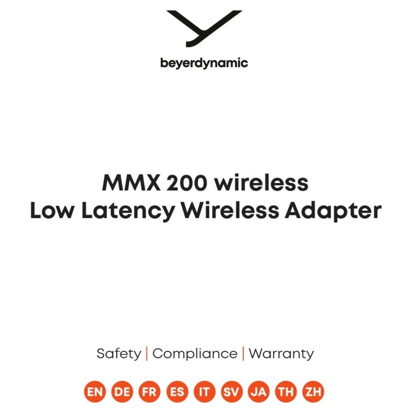 Beyerdynamic MMX 200 wireless manual
