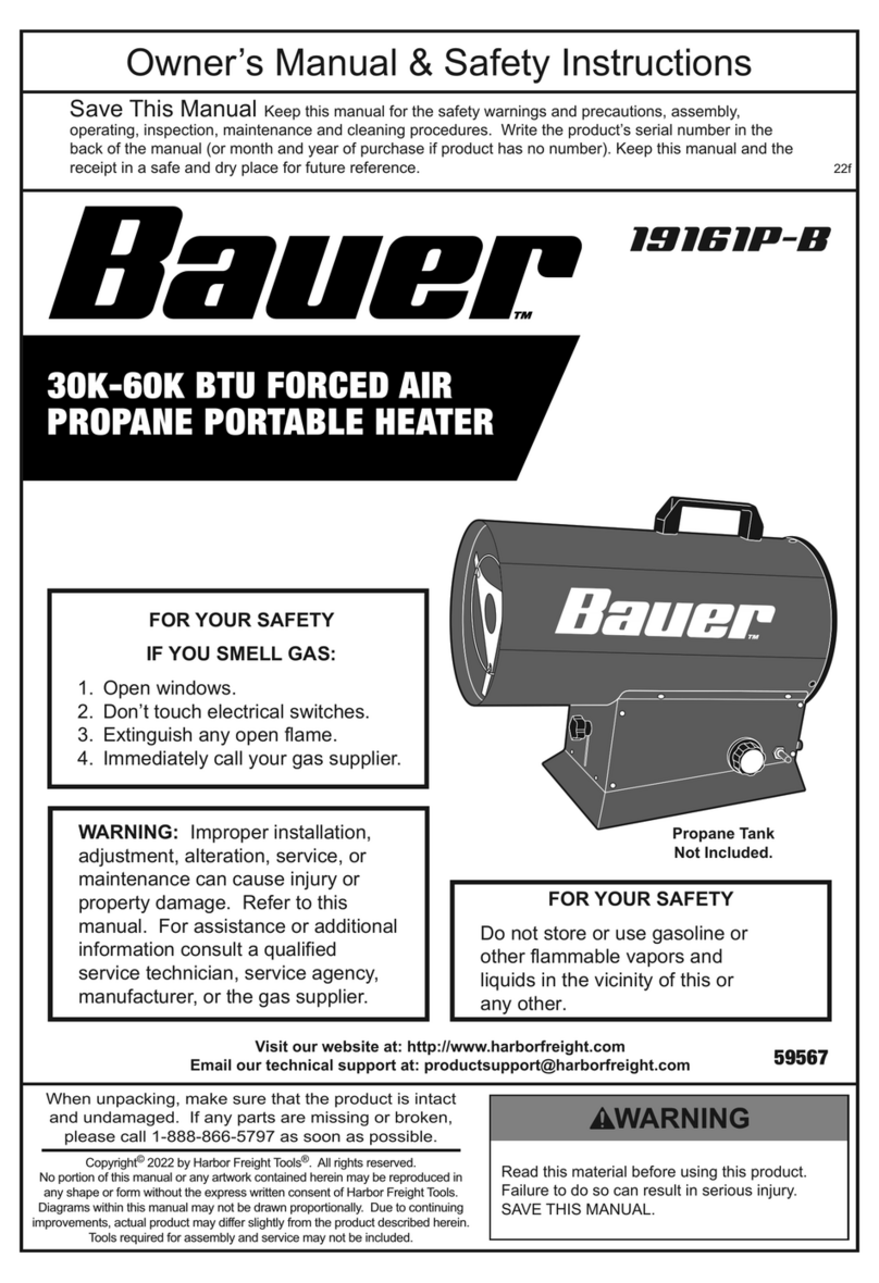 Bauer 19161P-B Owner's manual & safety instructions Bauer 19161P-B Owner's manual & safety instructions