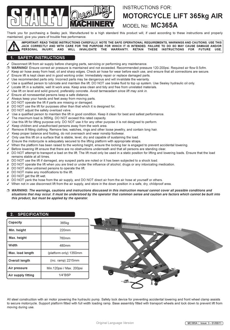 Sealey MC365A instructions