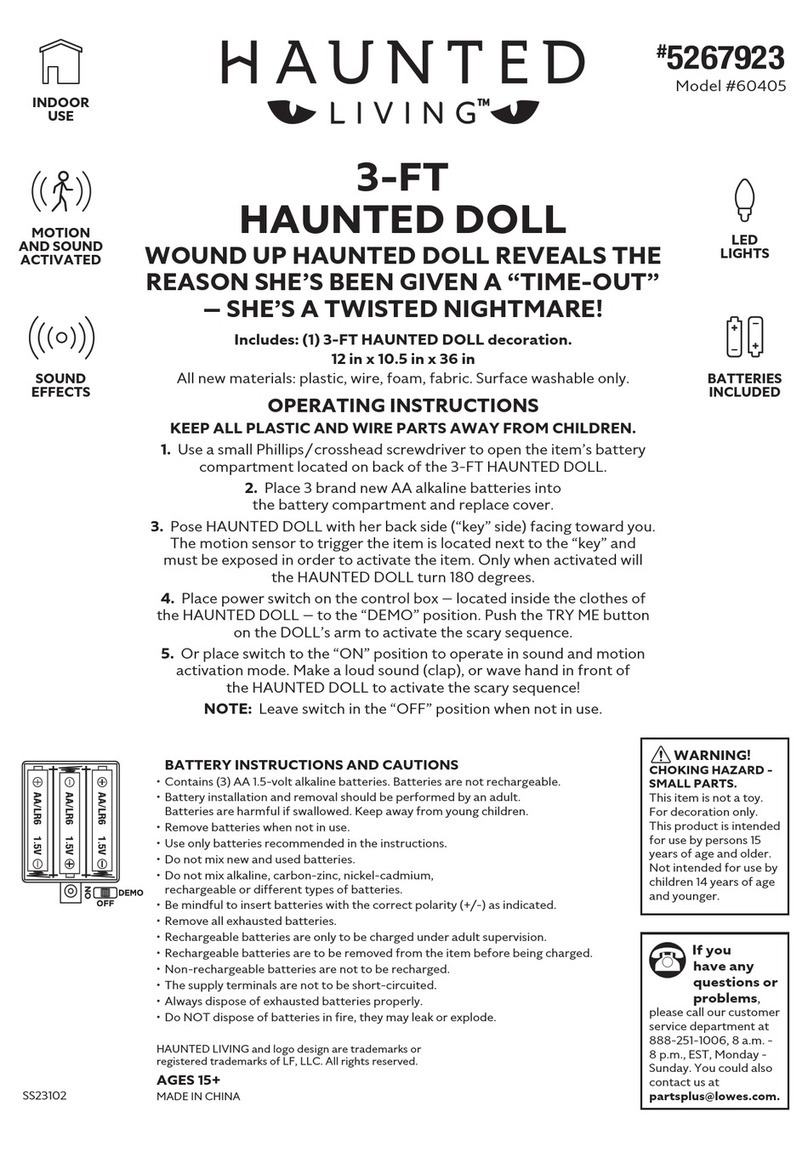 HAUNTED LIVING 60405 operating instructions