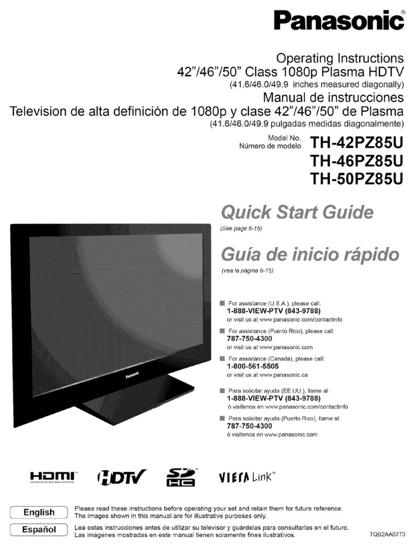 Panasonic VIERA TH-42PZ85U User manual