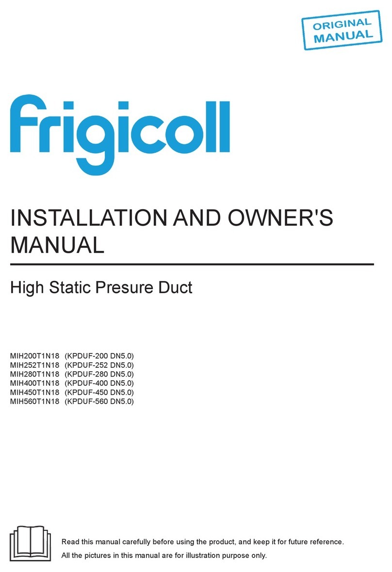 Frigicoll MIH200T1N18 Installation instructions