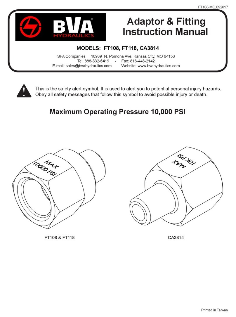 BVA Hydraulics FT108 instruction manual