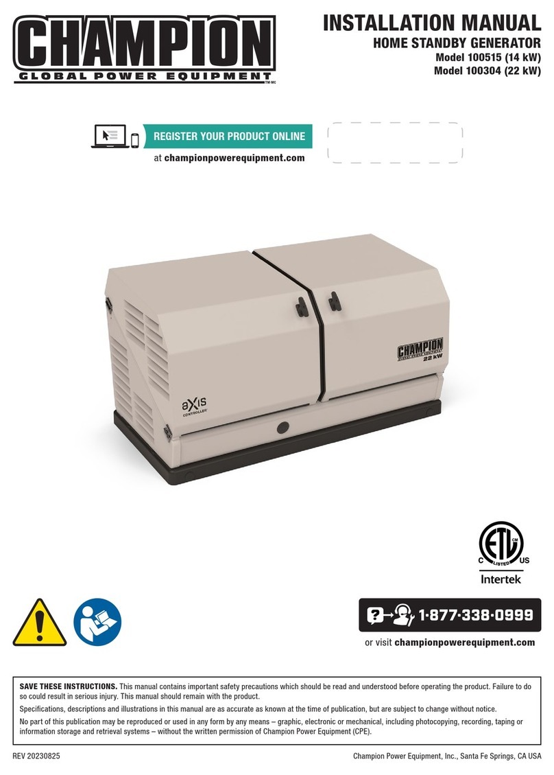 Champion 100515 User manual