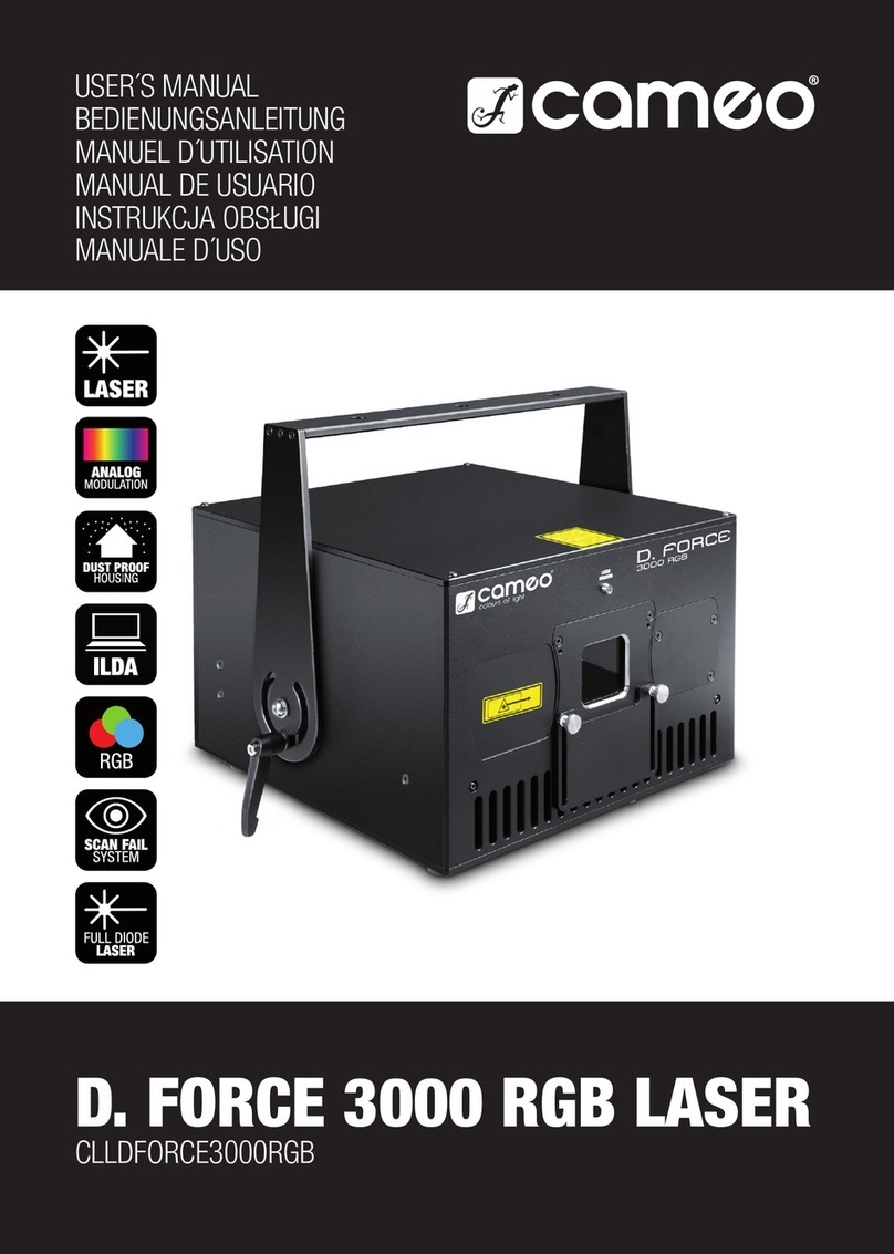 Cameo D. FORCE 3000 RGB LASER User manual
