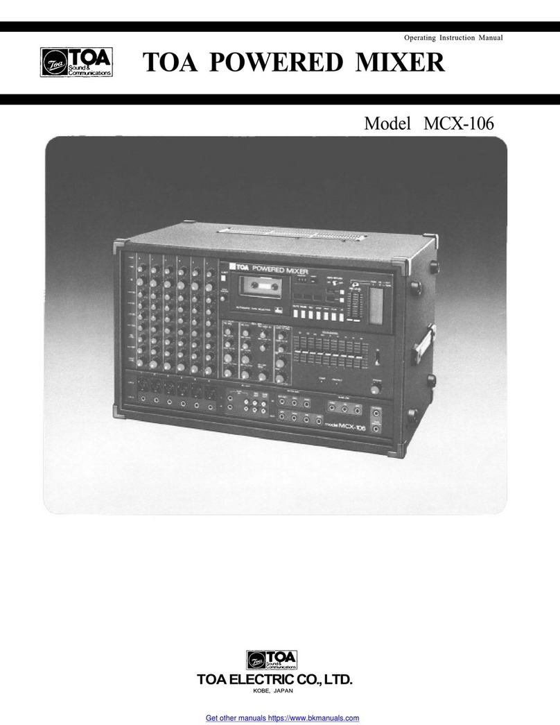 Toa MCX-106 manual