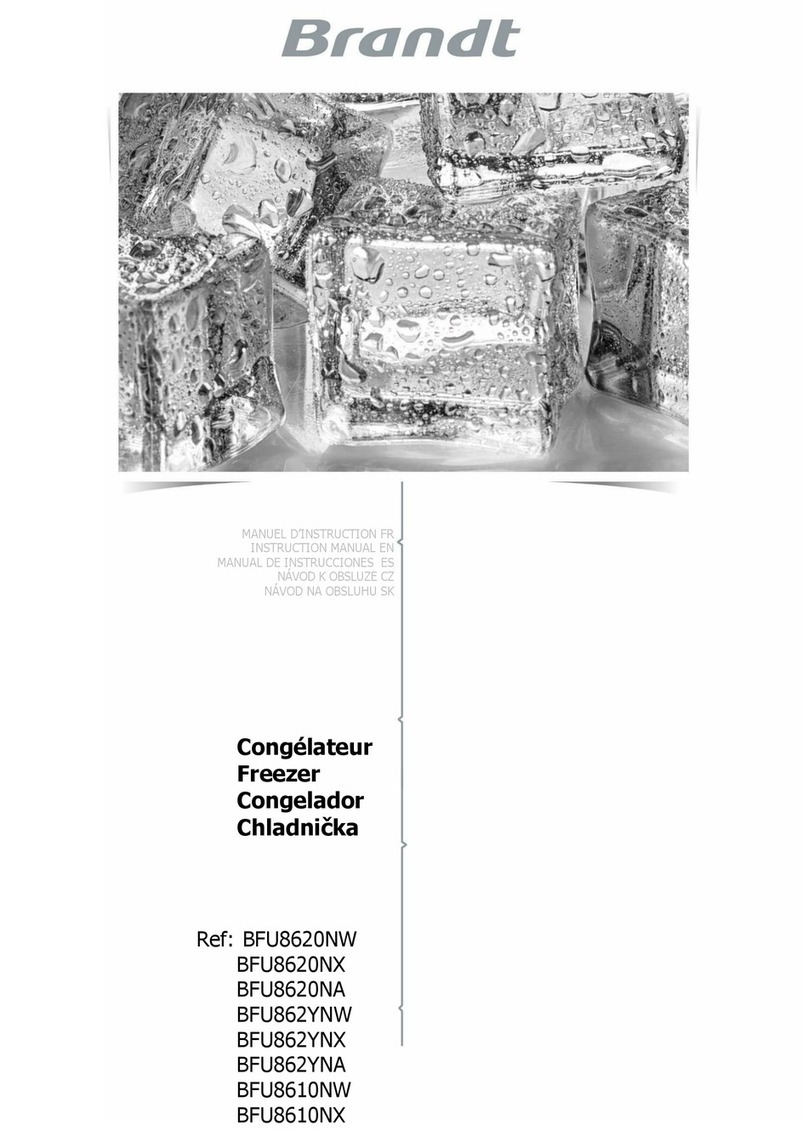 Brandt BFU8620NW instruction manual