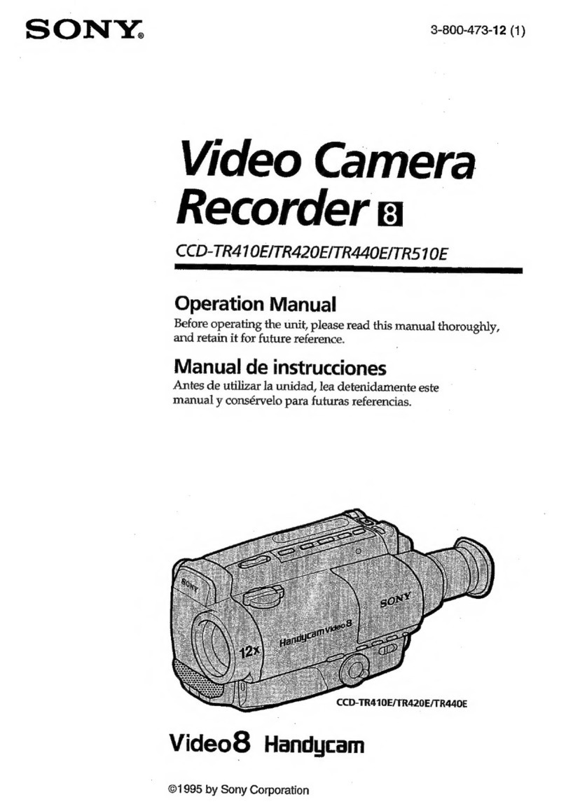 Sony Handycam Video8 CCD-TR410E User manual