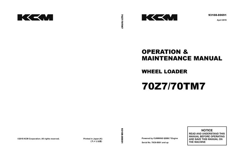 KCM 70Z7 Operation & maintenance manual