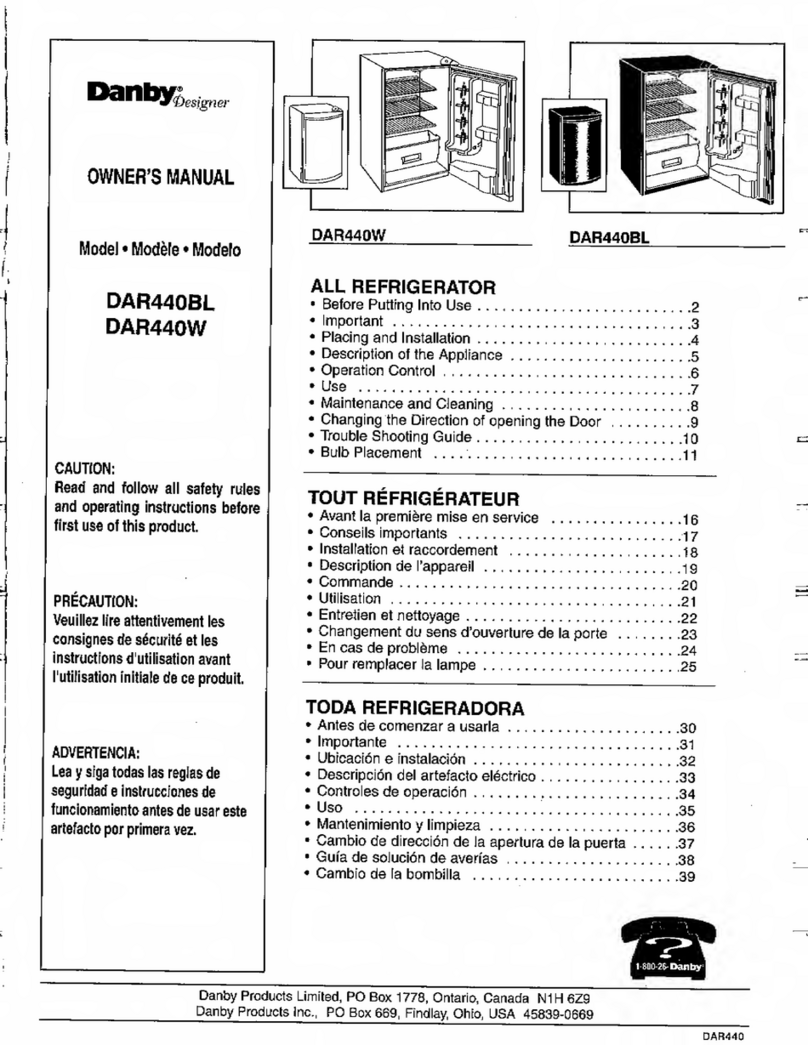 Danby DESIGNER DAR440BL User manual
