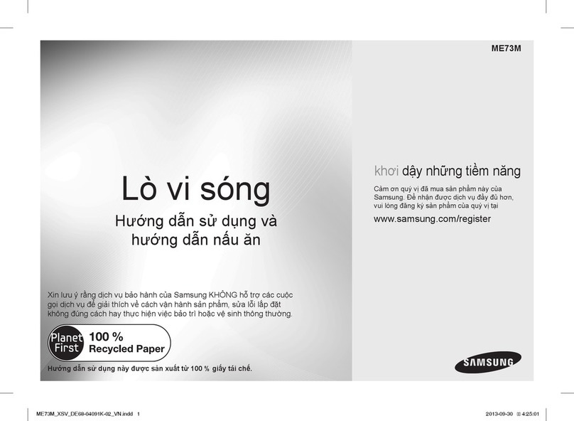 Samsung ME73M Owner's instructions & cooking guide