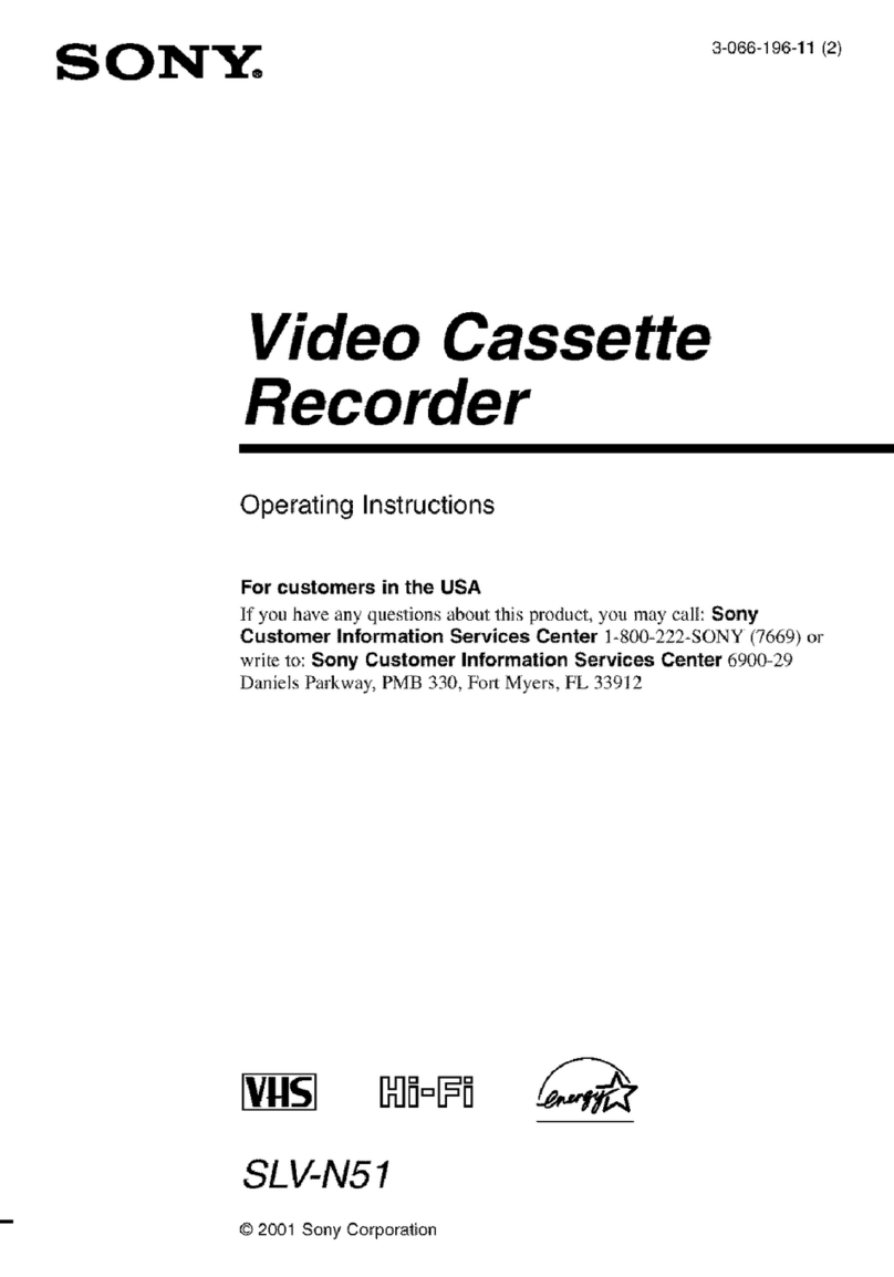 Sony SLV-N51 - Video Cassette Recorder User manual