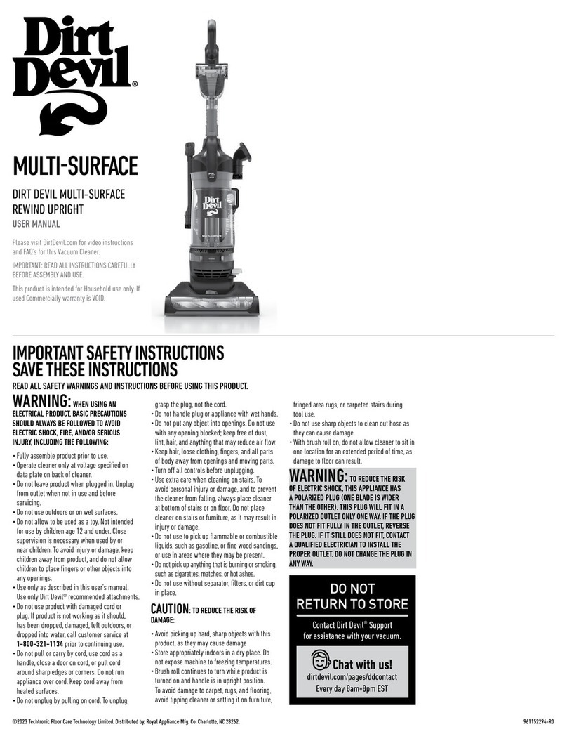 Dirt Devil MULTI-SURFACE user manual