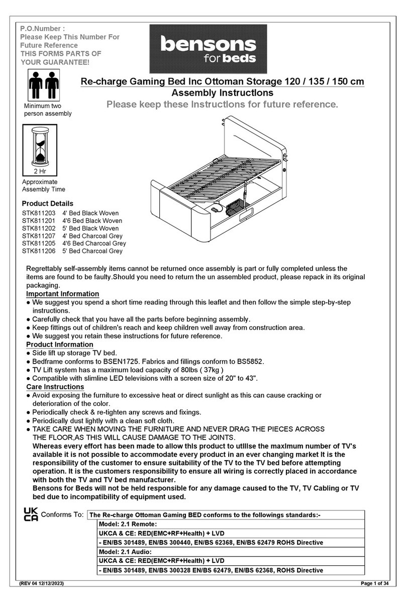 Bensons for Beds STK811203 User manual