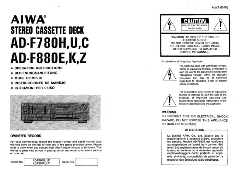 Aiwa AD-F780H operating instructions