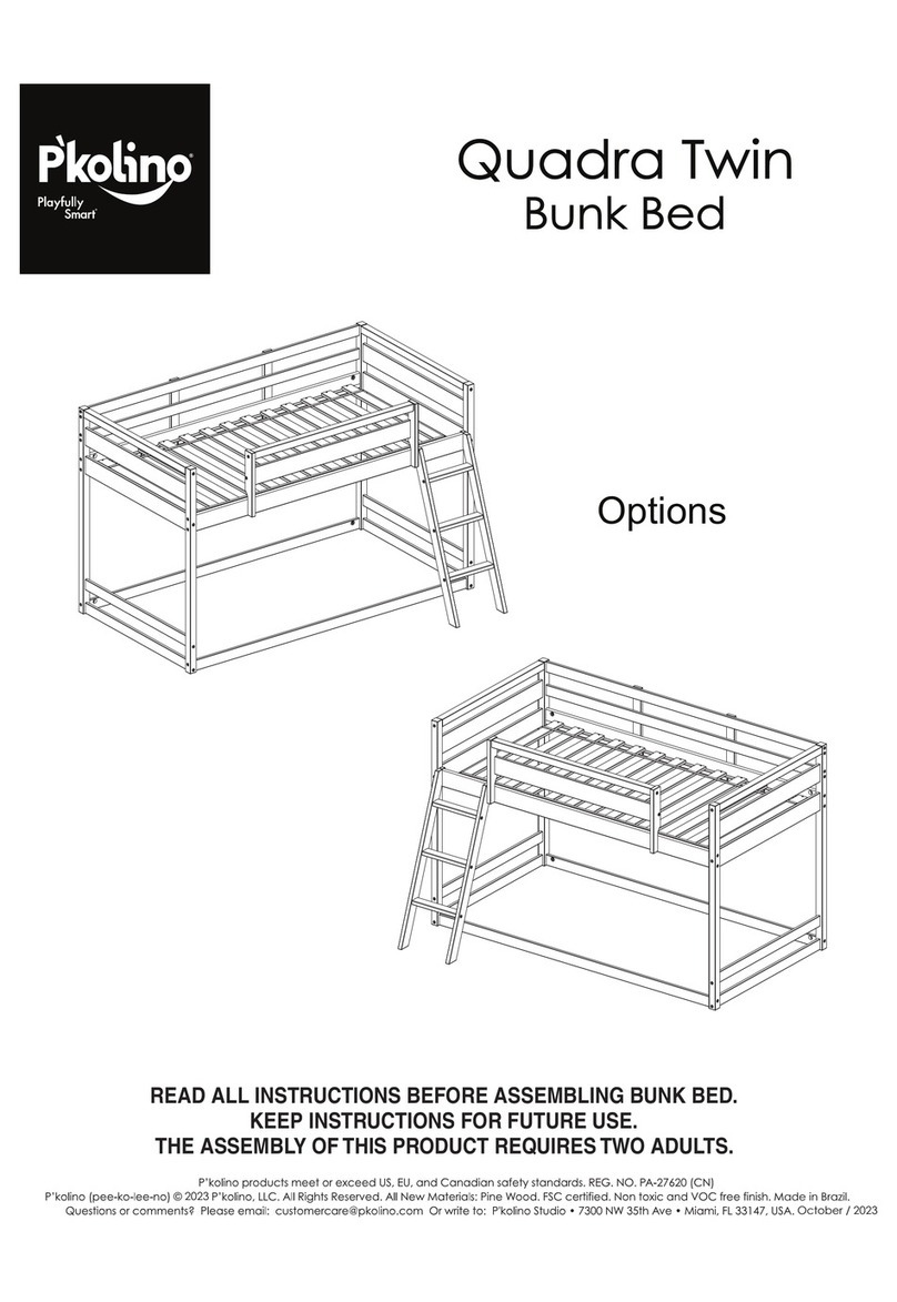 P'kolino Quadra Twin Bunk Bed manual