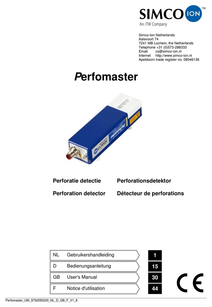 ITW Simco Ion Perfomaster Series User manual