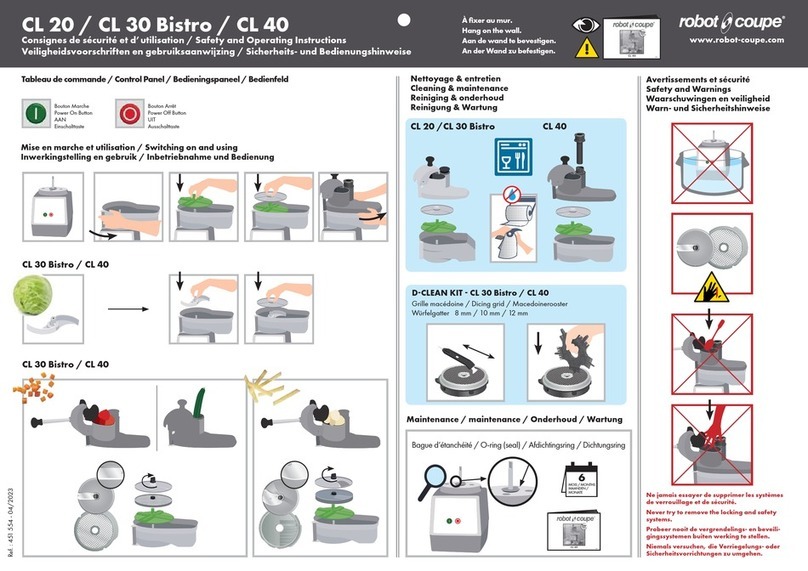 Robot Coupe CL 20 Safety and operating instructions