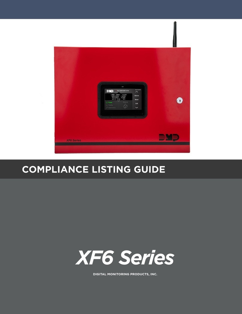 Digital Monitoring Products XF6 Series Installation and operating manual