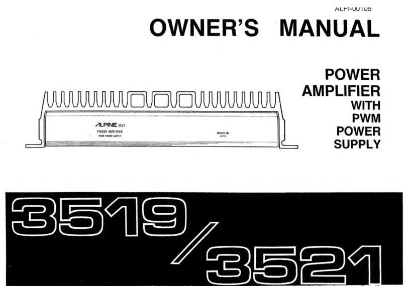 Alpine 3519 User manual