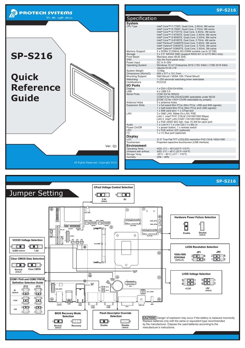 Protech Systems SP-S216 User manual