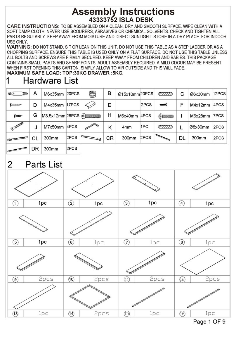 KMART 43333752 ISLA Assembly instructions
