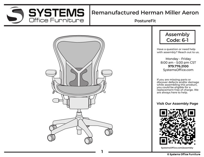 SYSTEMS Remanufactured Herman Miller Aeron quick start guide