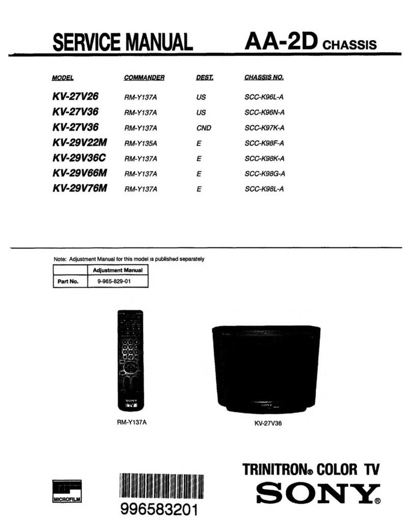Sony KV-27V26 - 27" Trinitron Color Television User manual