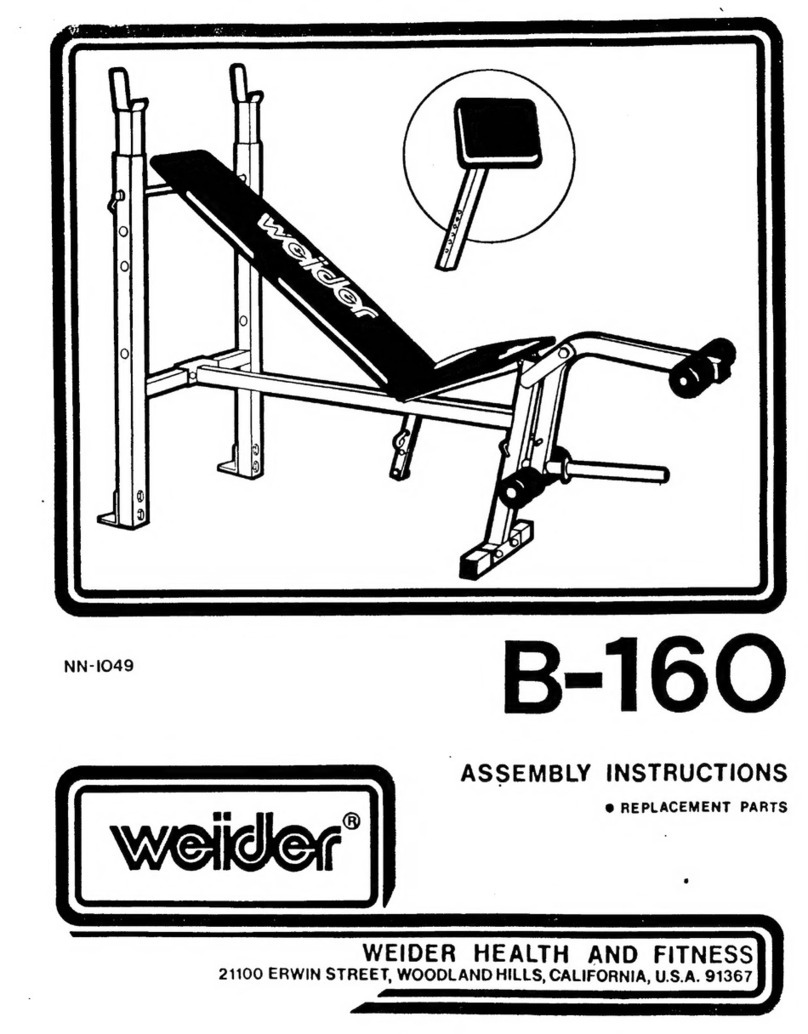 Weider B-160 User manual Weider B-160 User manual