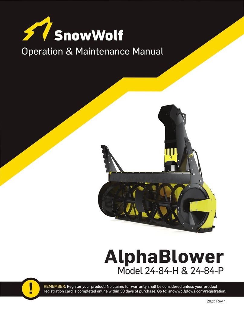 SnowWolf AlphaBlower 24-84-H Operation & maintenance manual SnowWolf AlphaBlower 24-84-H Operation & maintenance manual