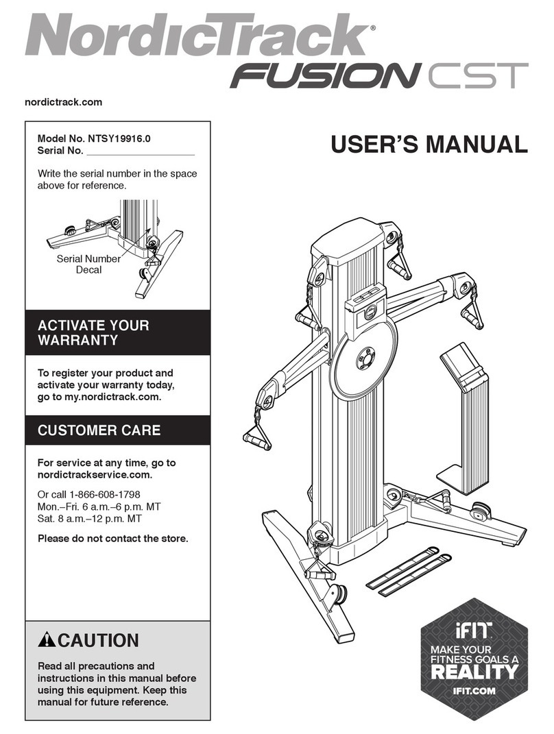 ICON Health & Fitness NordicTrack FUSION CST User manual