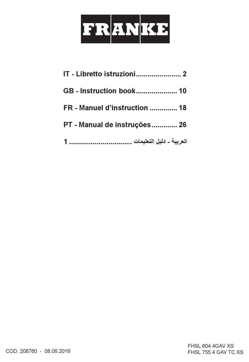 Franke FHSL 604 4GAV XS User manual