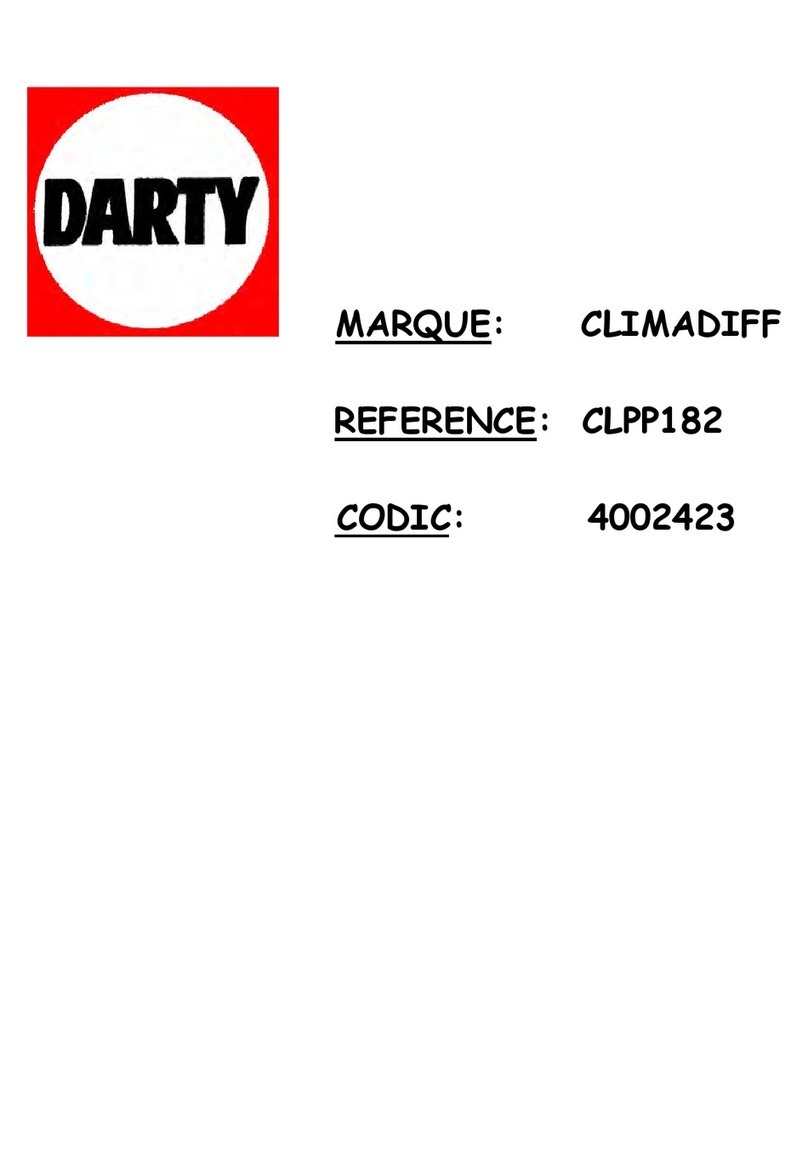 Climadiff CLPP182 Operating and maintenance manual