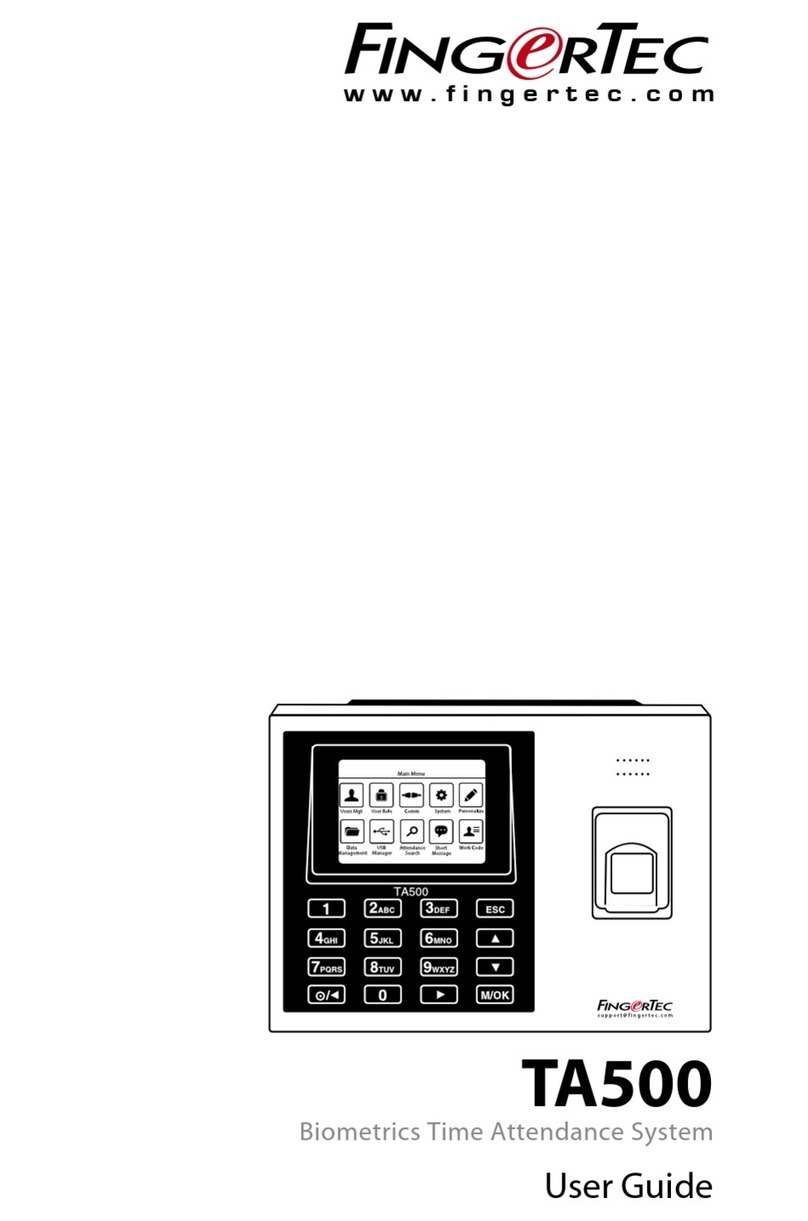 FingerTec TA500 User manual