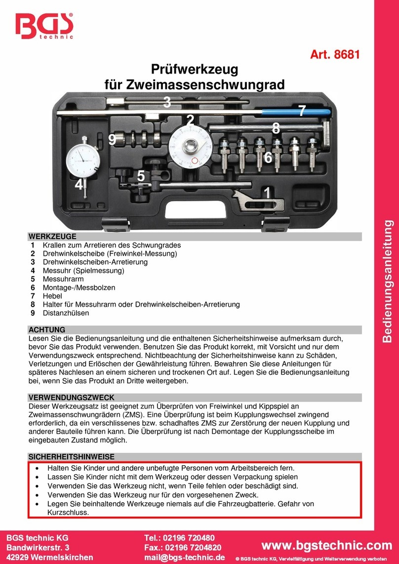 BGS technic 8681 User manual BGS technic 8681 User manual
