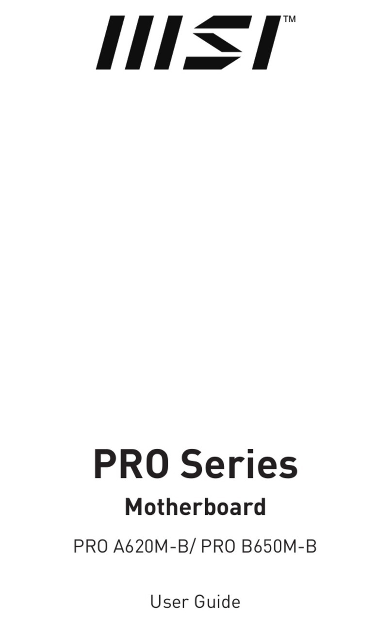 MSI PRO A620M-B User manual MSI PRO A620M-B User manual