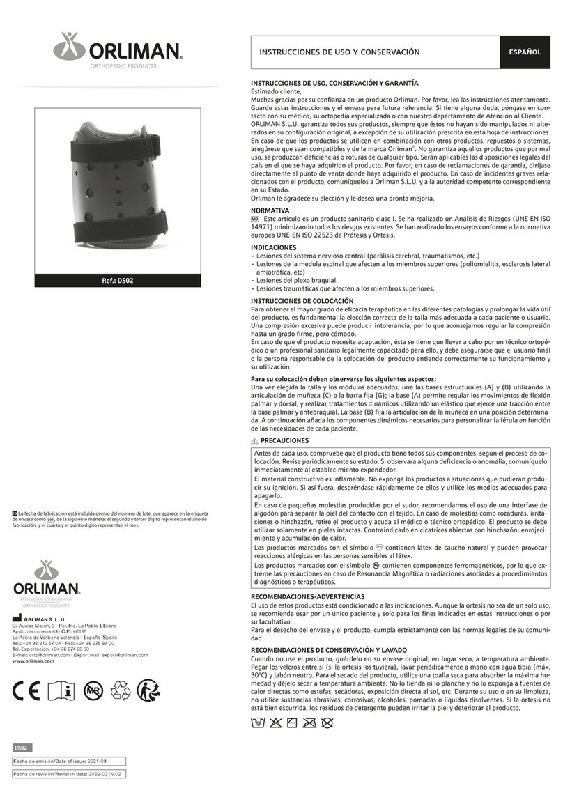 Orliman DS02 Operation instructions