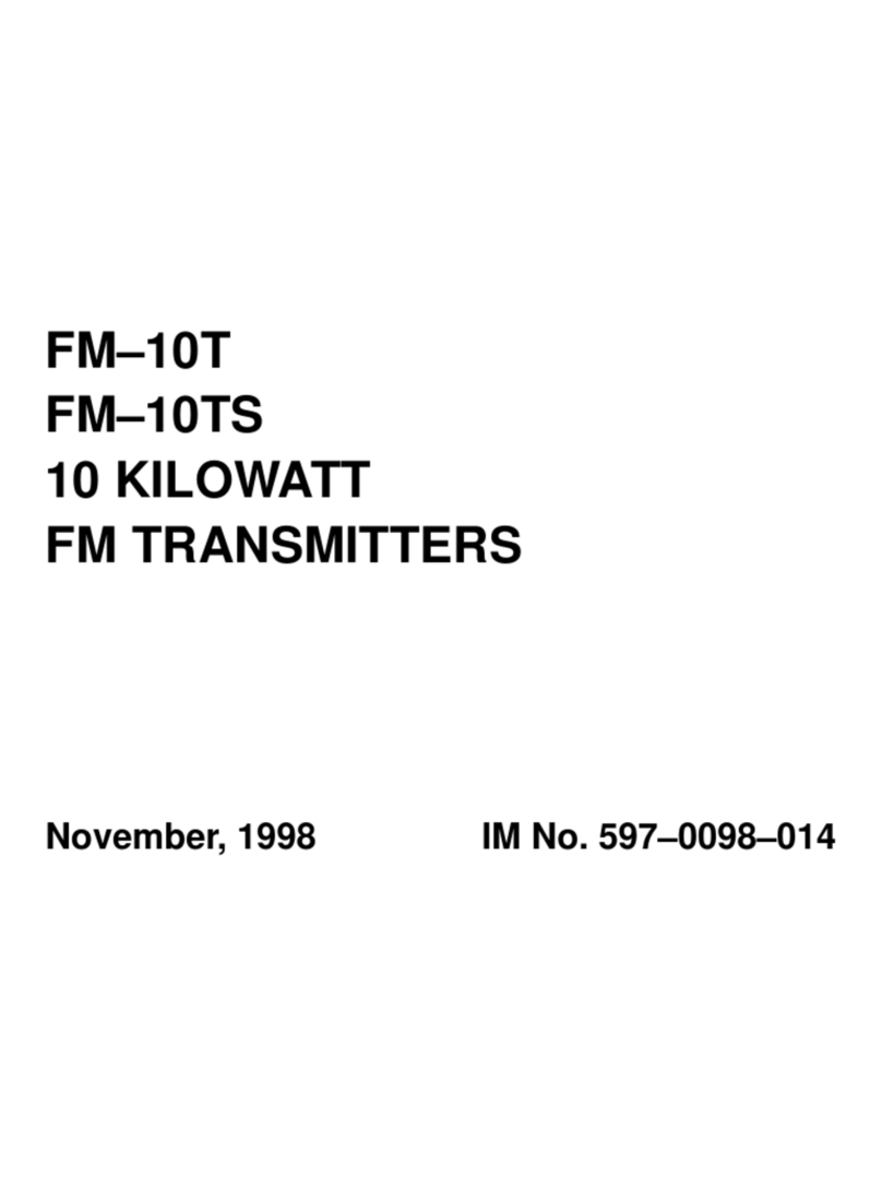 Broadcast Electronics FM-10T manual