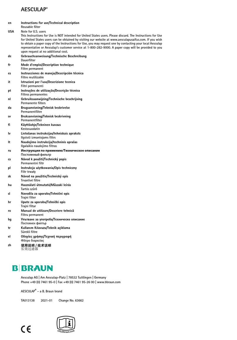Braun AESCULAP 63662 Manual