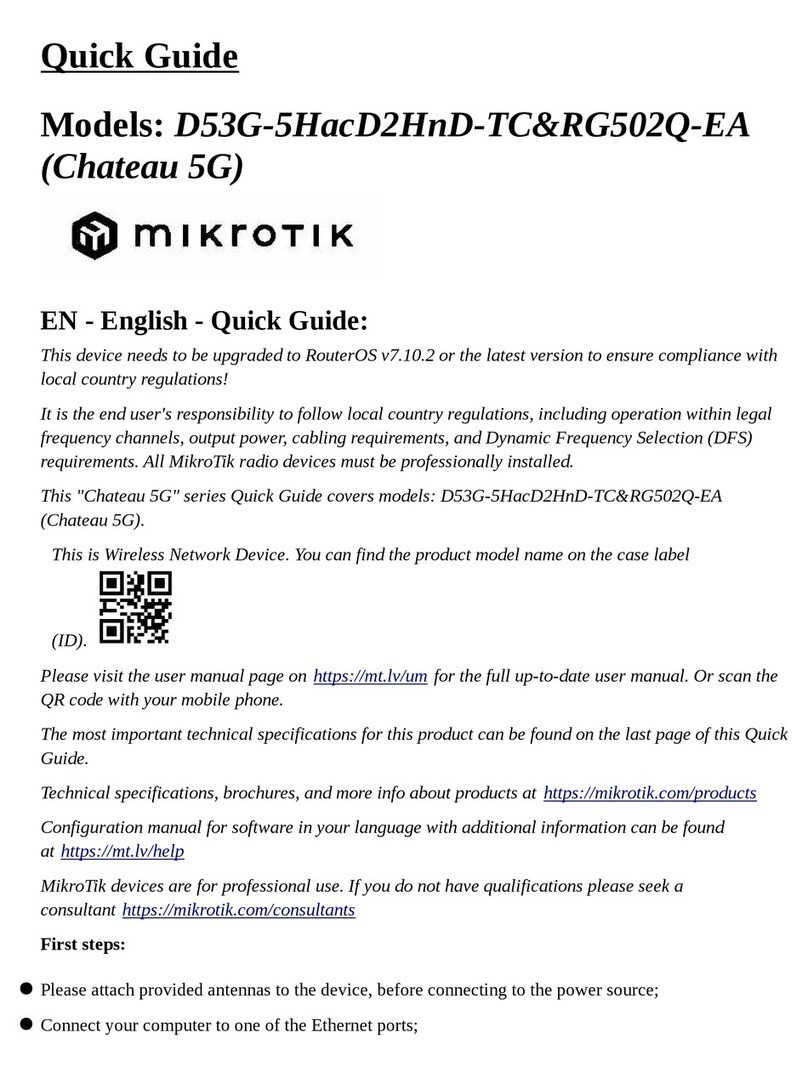 MikroTik Chateau 5G Series quick guide