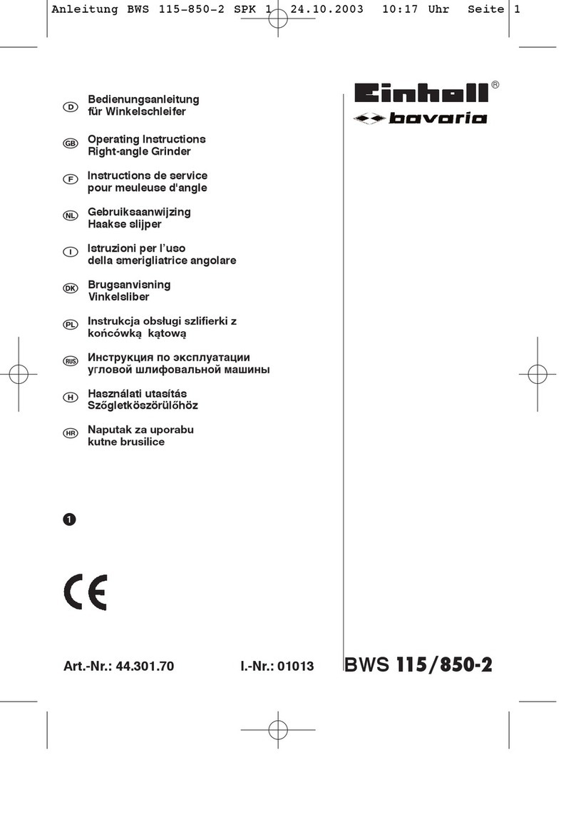 EINHELL Bavaria BWS 115/850-2 User manual