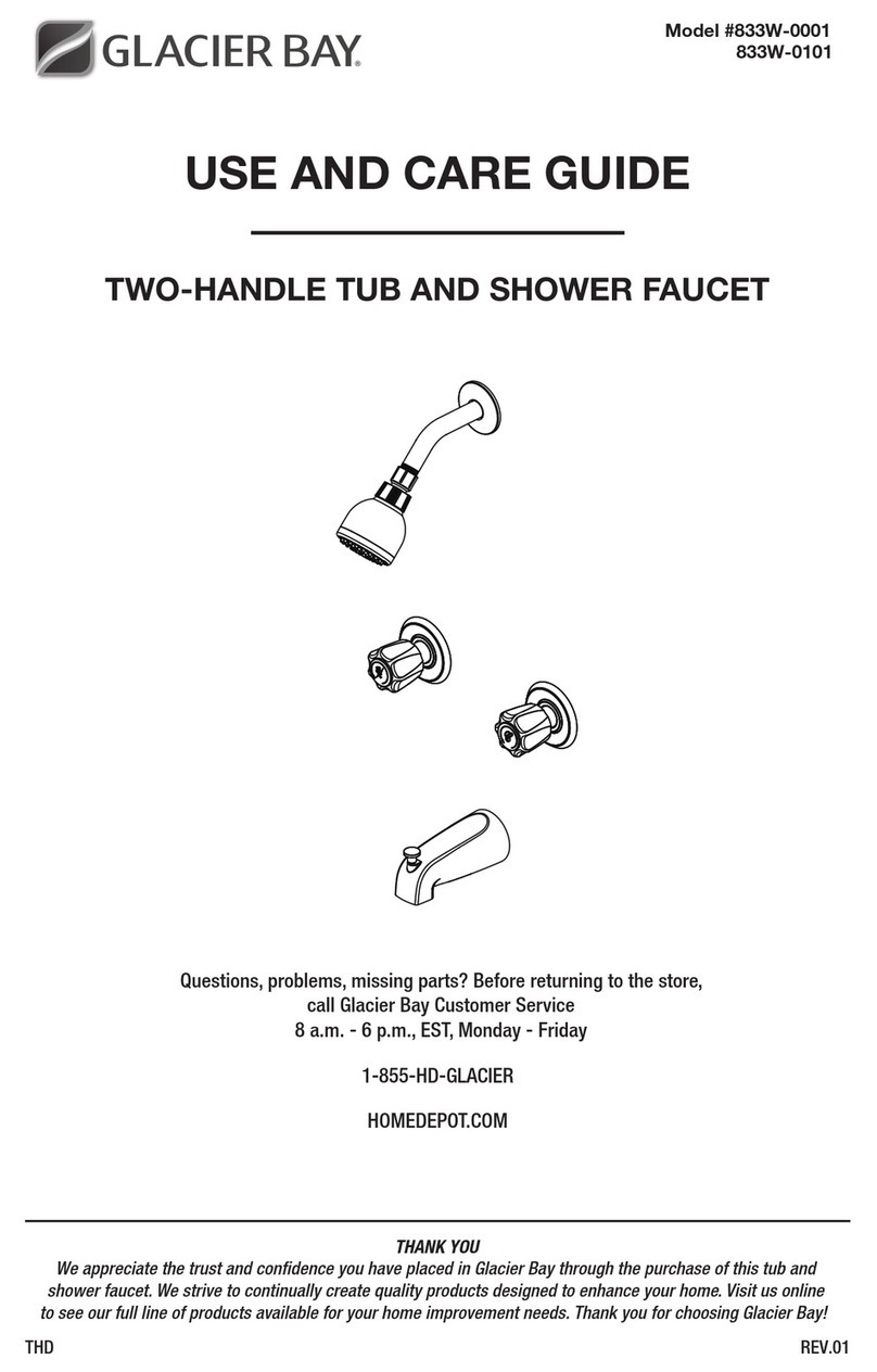 Glacier bay 833W-0001 User manual Glacier bay 833W-0001 User manual
