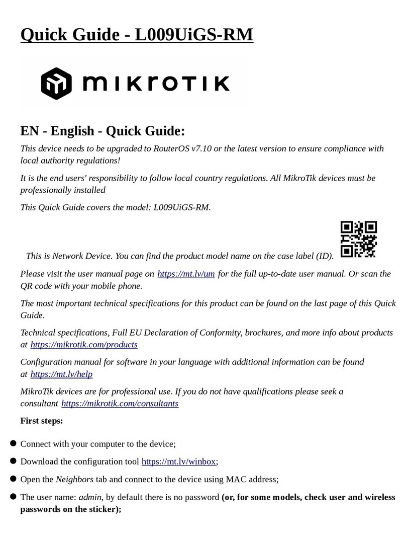 MikroTik L009UiGS-RM quick guide