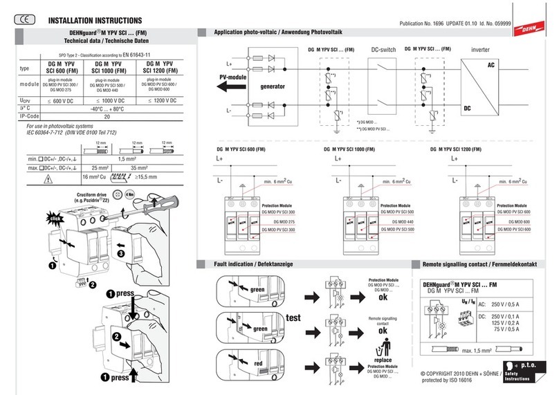 dehn DEHNguard M YPV SCI FM Series installation instructions